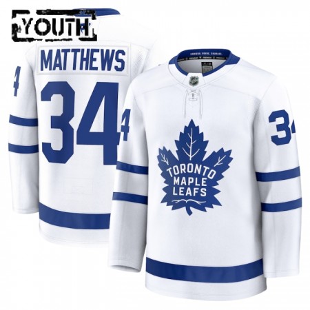 Toronto Maple Leafs Fanatics Premium Auston Matthews 2024-25 Auswärts Weiss Trikot - Kinder